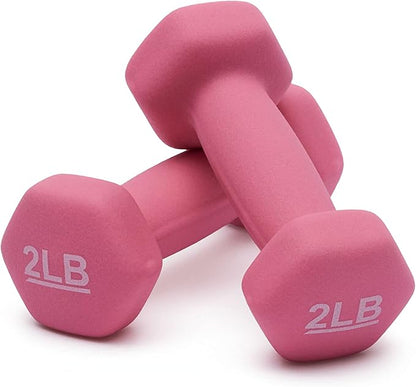 2 lb Dumbbell Hand Weights for Exercise and Muscle Toning