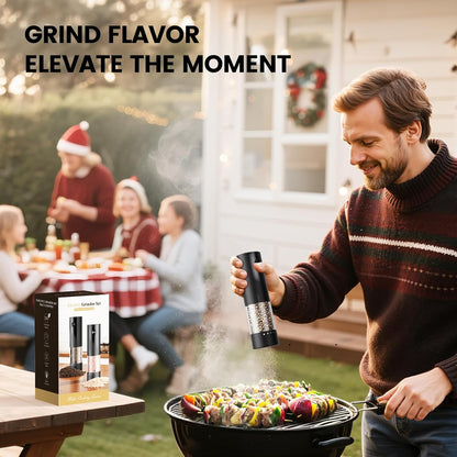 Electric Salt and Pepper Grinder Set
