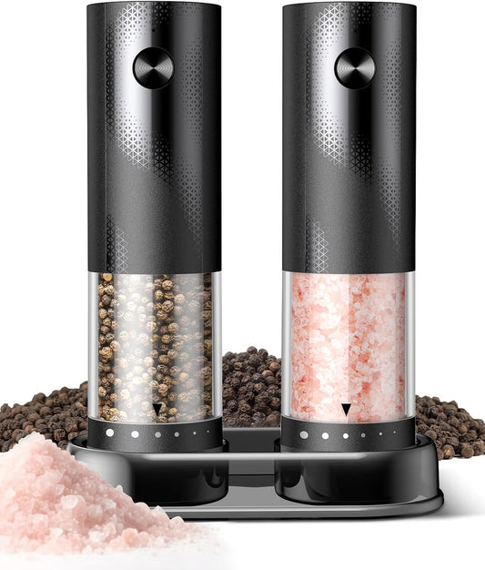 Electric Salt and Pepper Grinder Set