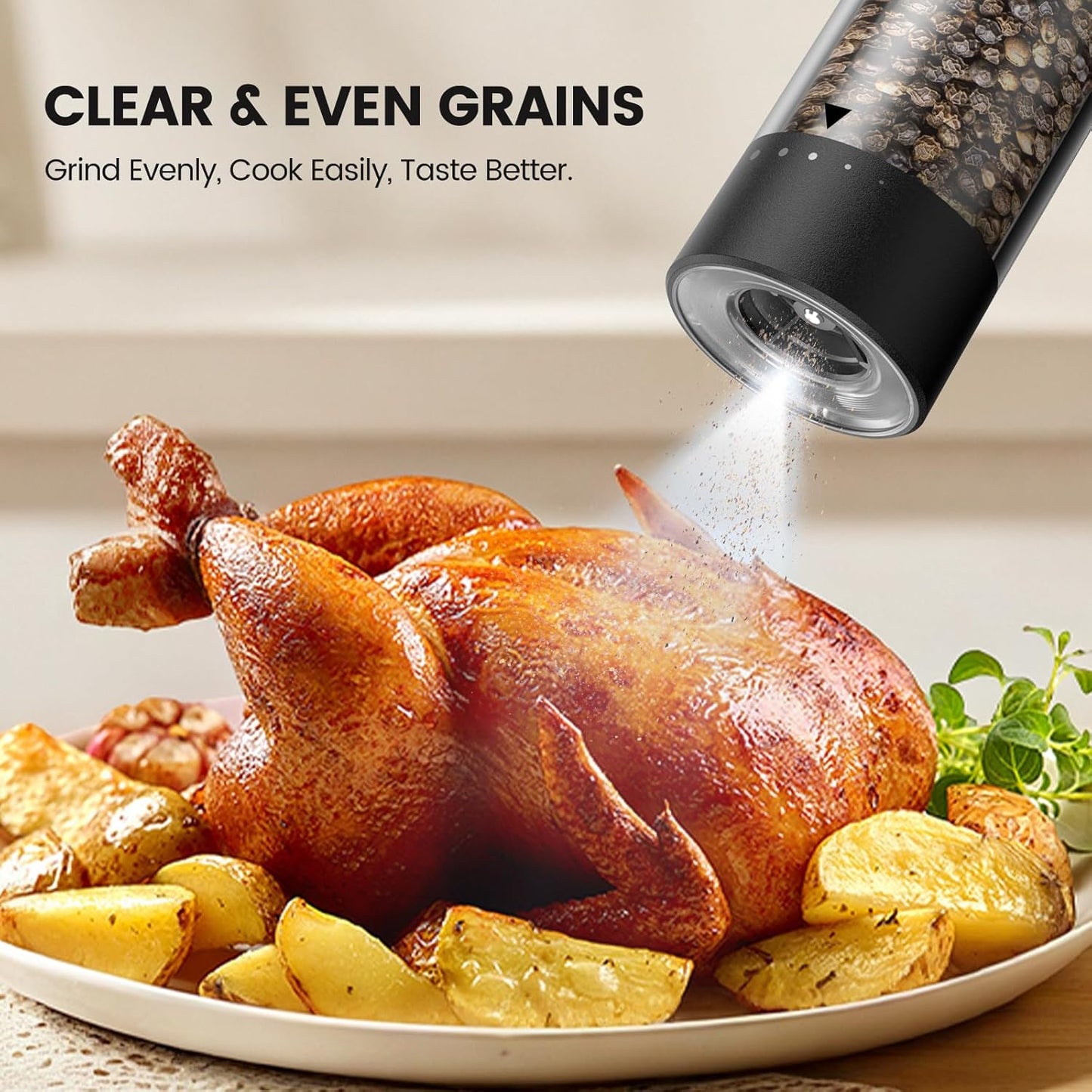 Electric Salt and Pepper Grinder Set